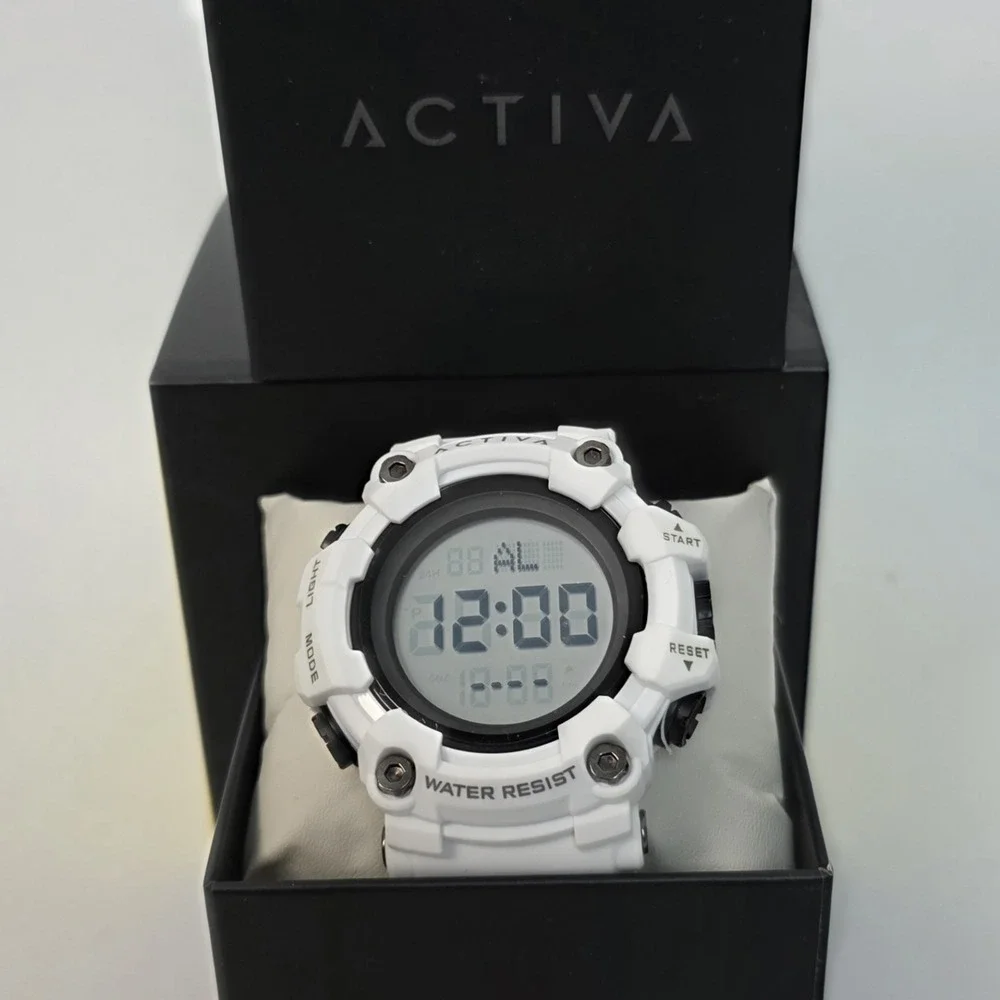 NEW Activa Kadron X Invicta Digital Men's Watch 53mm White (ACW1968-004) #943